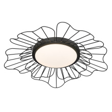 Golden Canada 9132-FM24 NB-OP - Golden Lighting Yasmin Integrated LED Flush Mount in Natural Black